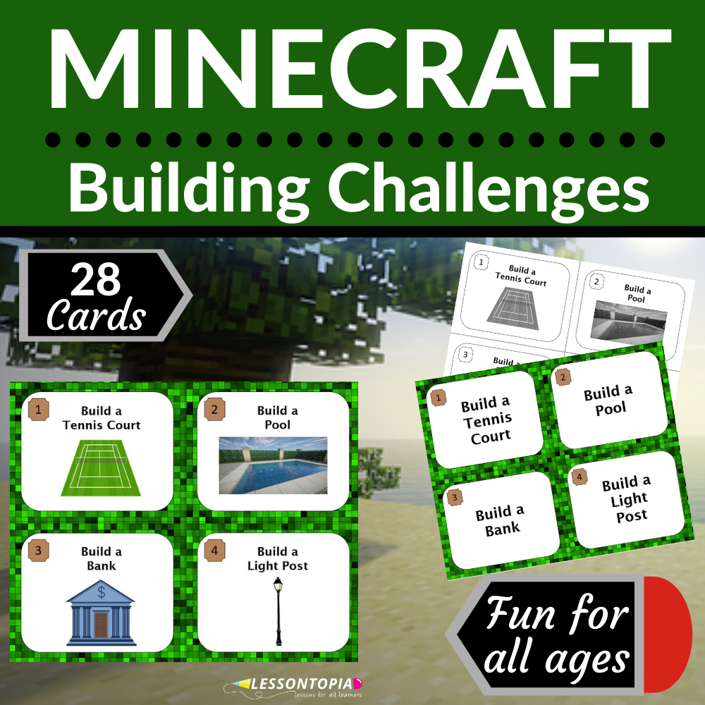 Minecraft Building Challenges | STEM Activities | Task Cards's featured image
