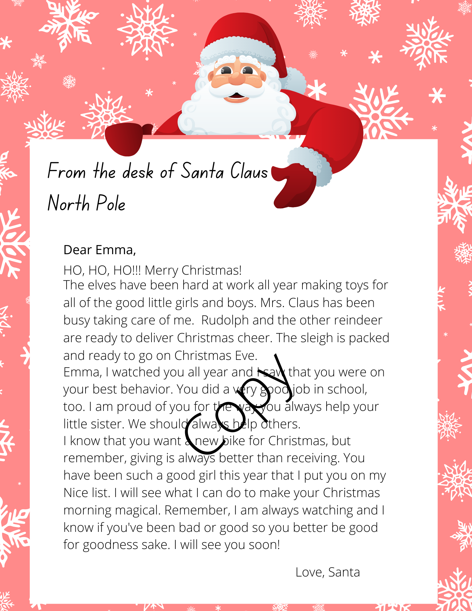 Personalized Letter from Santa's featured image
