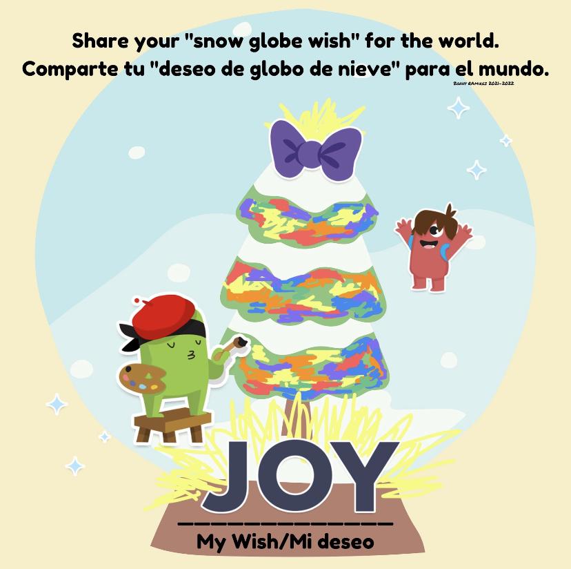 FREE Holiday Activity Snow Globe Wish for the World ART/ESL/SEL