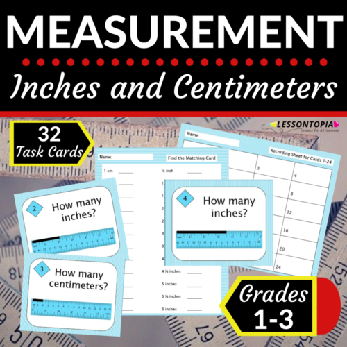 Measurement | Inches and Centimeters | Task Cards's featured image