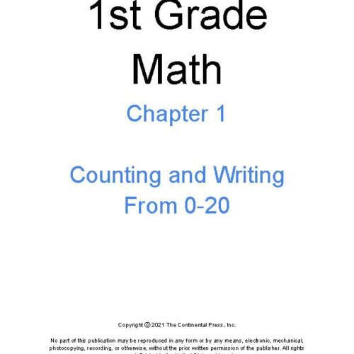 1st Grade Math - Chapter 1 - Counting from 0 to 20's featured image