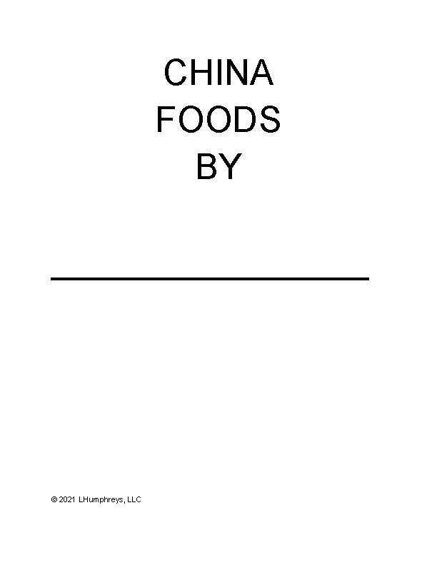 Foods - China