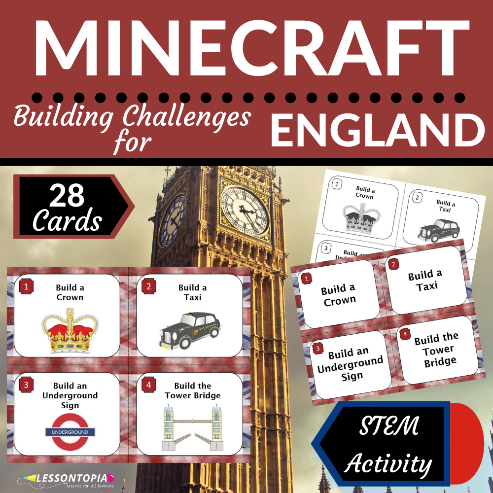 Minecraft Challenges | England | STEM Activities