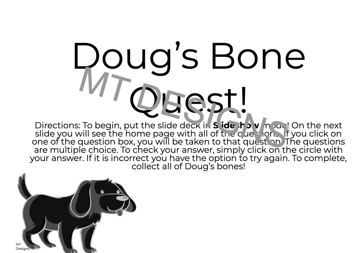 Simple Addition & Subtraction Quest! Help Doug Retrieve All His Bones! (Digital Task Cards)