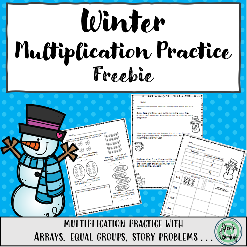 Winter Multiplication Freebie
