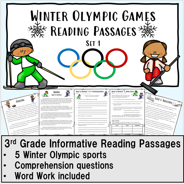 Olympic - Winter Games Reading Passages Set 1