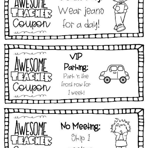 Staff Morale Booster - Teacher Coupons - Classful