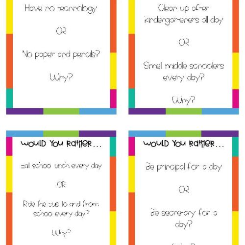 Would You Rather...Teacher Edition! (Staff Morale Booster) Classful