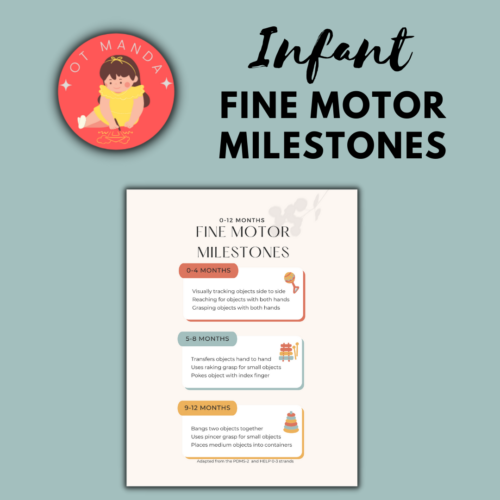 Infant Fine Motor Milestones Checklist for 0-12 Months - Early Intervention Handouts - Occupational Therapy - OT's featured image