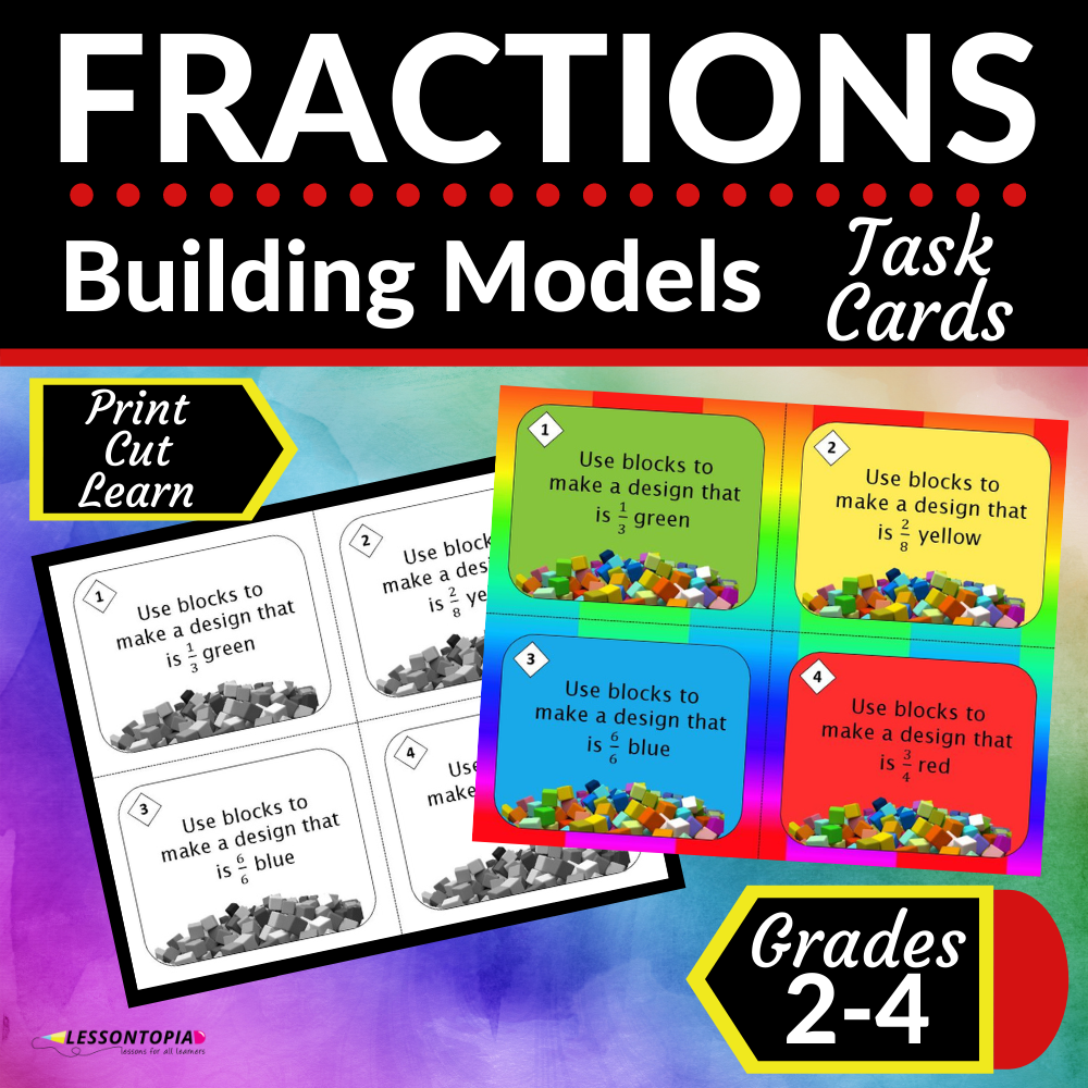 Fractions | Building Models | Task Cards