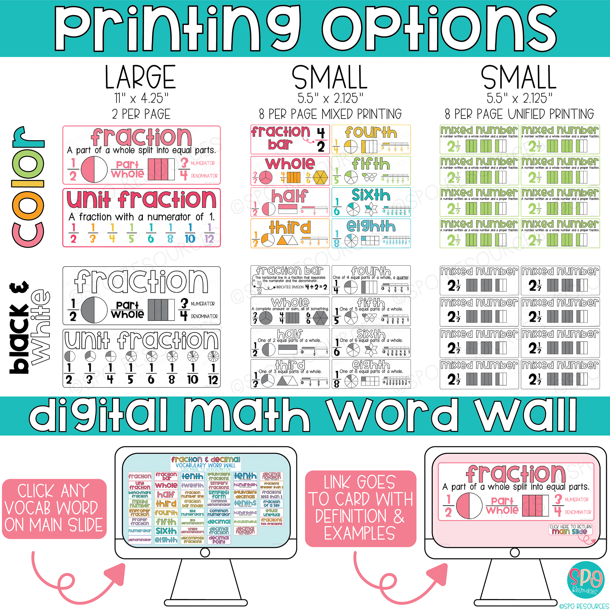 Math Word Wall {1st Grade}