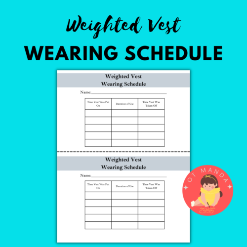 Weighted Vest Wearing Schedule for Teachers and Parents | Occupational Therapy's featured image