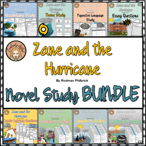 Zane and the Hurricane Novel Study BUNDLE!