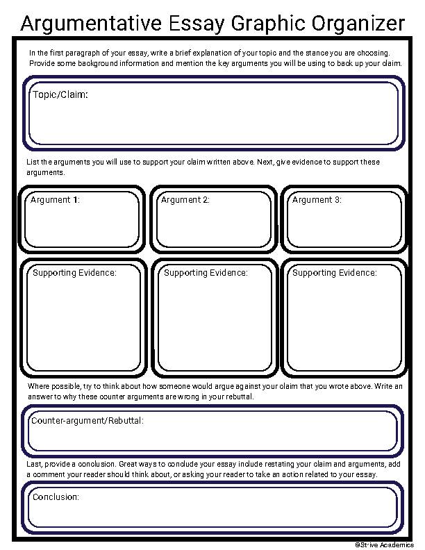 persuasive essay graphic organizer brainly