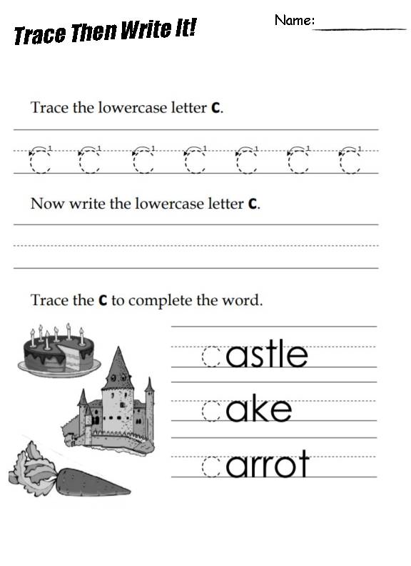Trace Lowercase - 30 Printable Worksheets - Writing - Kindergarten ...