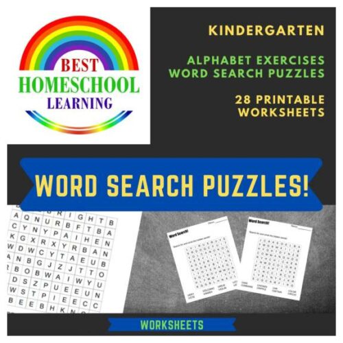 Word Search Puzzles - 28 Printable Worksheets - Grades K-3's featured image