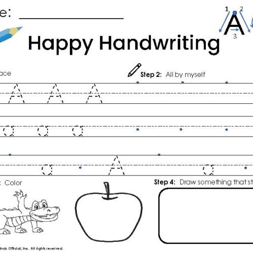 Handwriting Letter A Worksheet's featured image