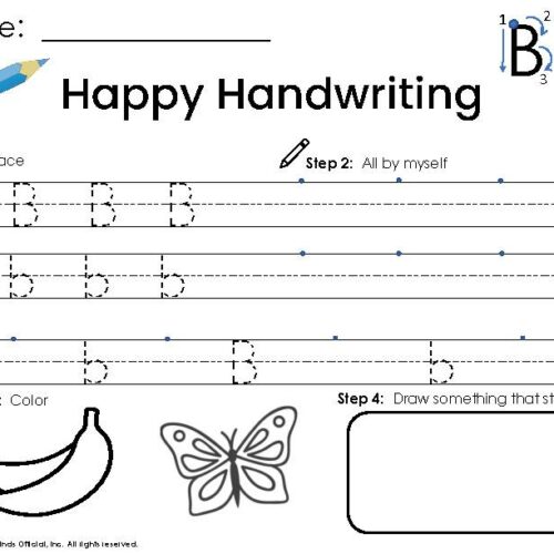 Handwriting Letter B Worksheet's featured image