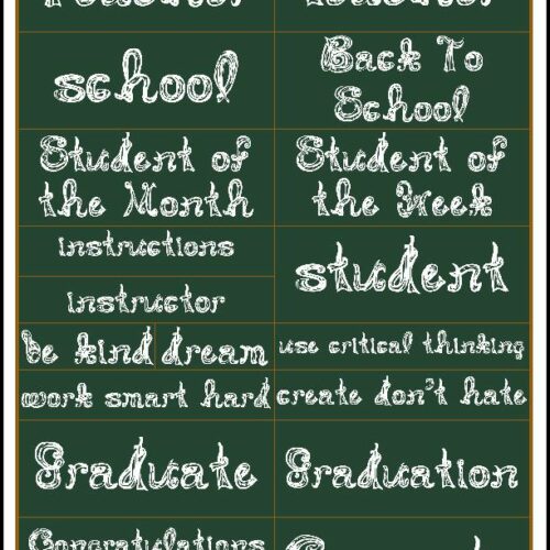 19 Teacher School Students Learn White Fabric Font Green Tags Captions Clip Art Clipart's featured image
