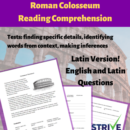 Roman Colosseum Reading Comp Bundle (Latin w/English and Latin Questions)'s featured image