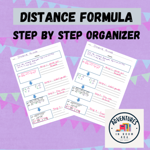 HS Geometry | ICT SPED | Distance Formula Organizer's featured image