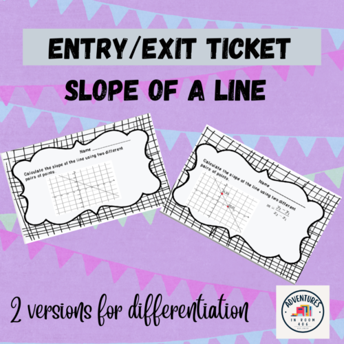 HS Geometry | ICT SPED | Exit Ticket Slope of a Line (2 Versions for Differentiation)'s featured image