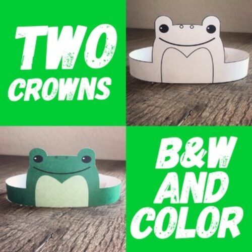 Frog Crown / Party Hat / Mask / Costume / Animal / Headband ** Two Crowns **
