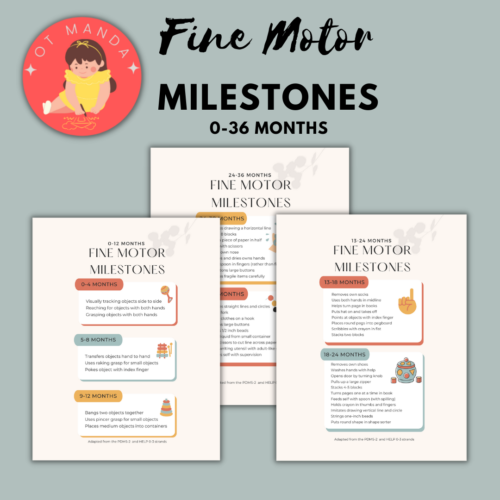 Infant and Toddler Fine Motor Developmental Milestones |0 to 36 Months Old | Early Intervention Occupational Therapy | Pediatric OT's featured image