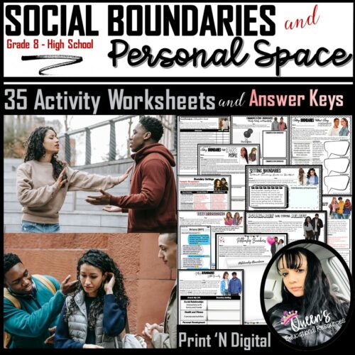 Social Boundaries and Personal Space Activity Worksheets and KEYS (Print and Digital)'s featured image
