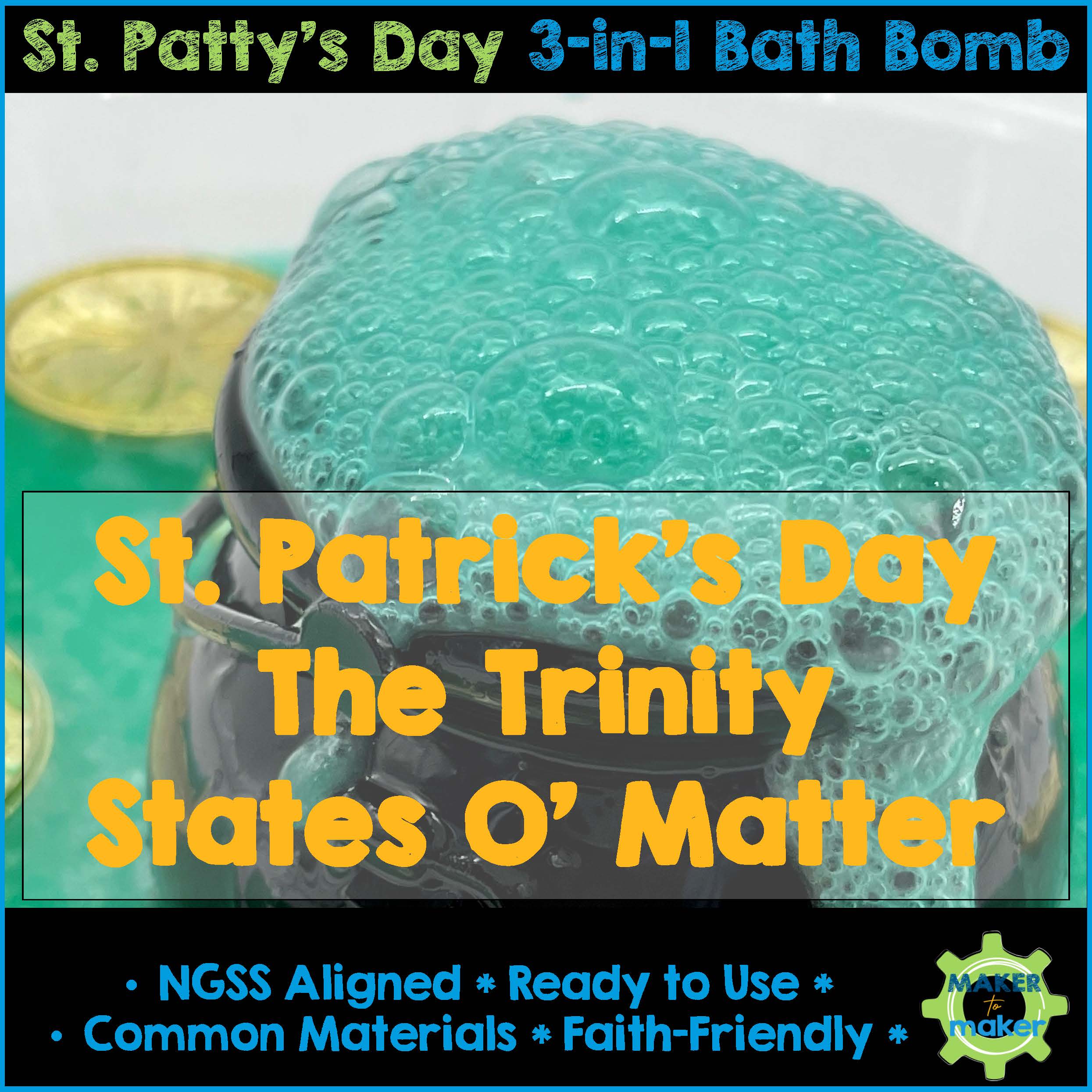 St. Patrick's Day Science Bath Bomb