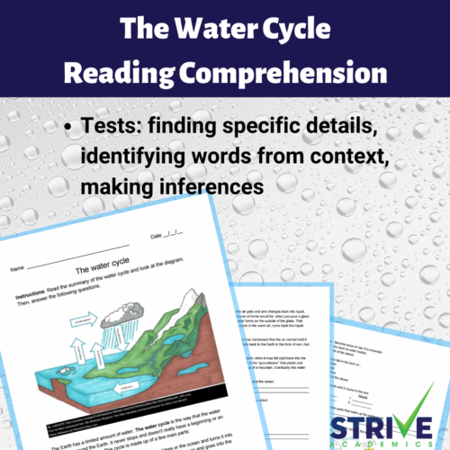 The Water Cycle Reading Comprehension Worksheet's featured image