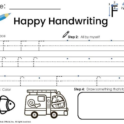 Handwriting Letter F Worksheet's featured image