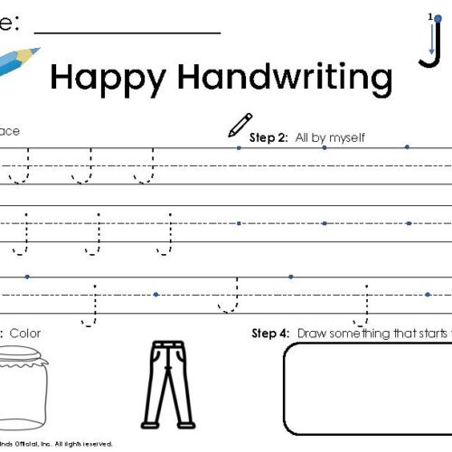 Handwriting Letter J Worksheet's featured image