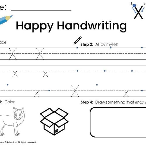 Handwriting Letter X Worksheet's featured image