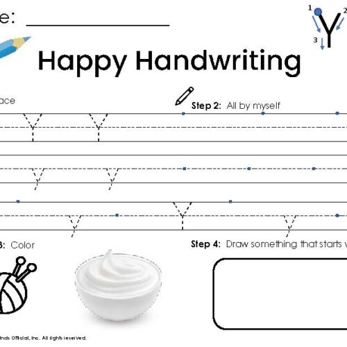 Handwriting Letter Y Worksheet's featured image