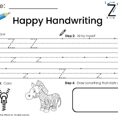 Handwriting Letter Z Worksheet's featured image