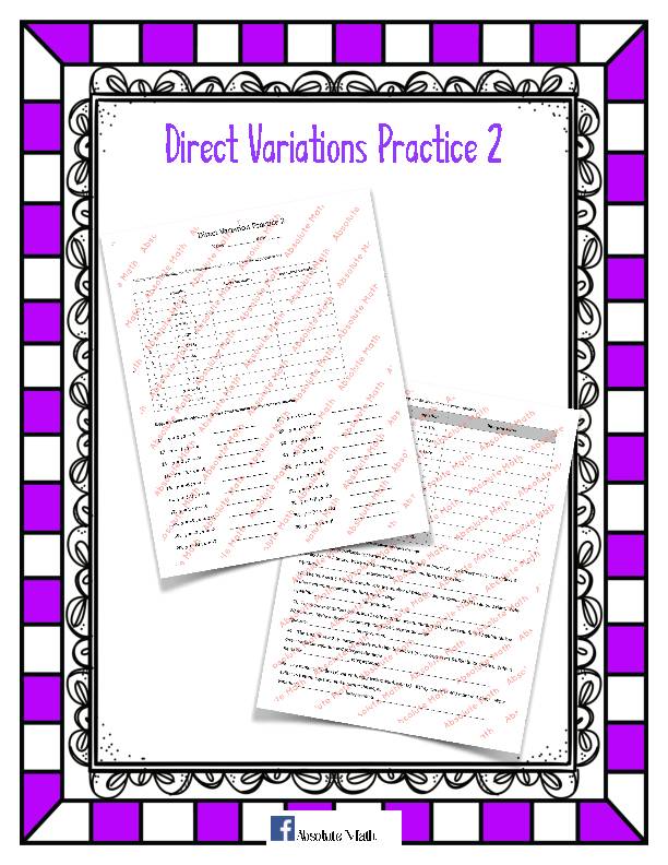 Direct Variations Practice 2's featured image