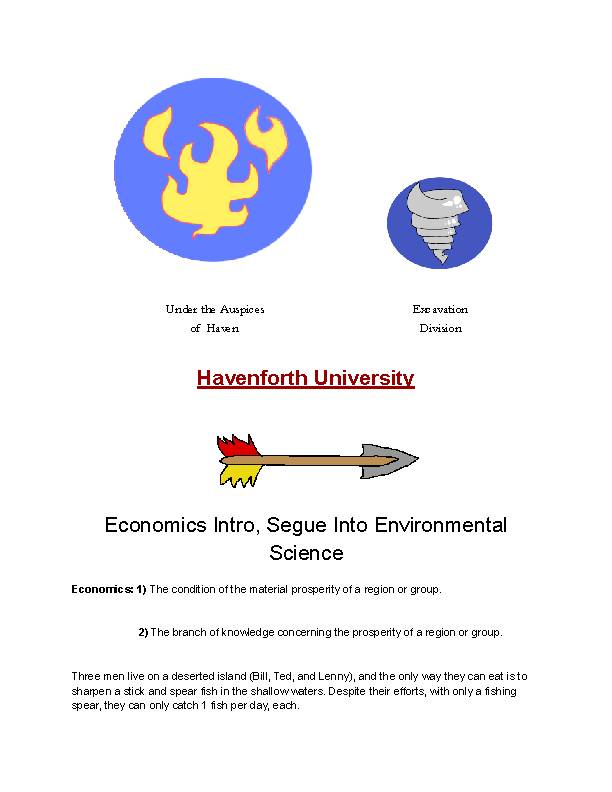 LP 1— Intro to Economics with Segue into Environmental Science