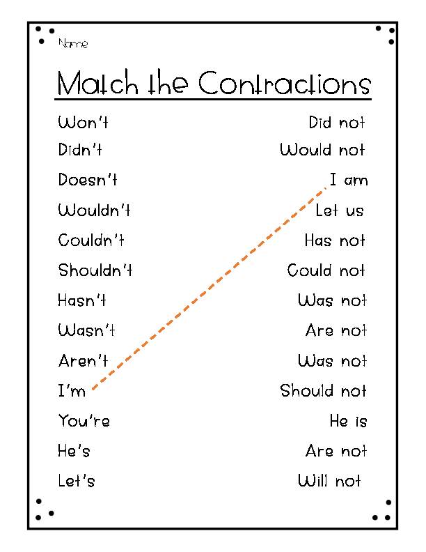 Contractions Puzzle
