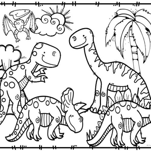 Dinosaur Coloring Pages - Classful