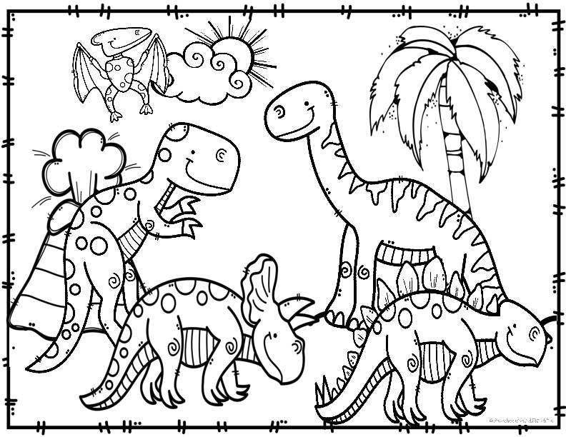 Dinosaur Coloring Pages - Classful