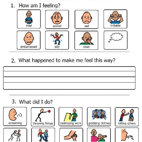 Boardmaker Social Emotional Behavioral Self Reflection Form/Think Sheet's featured image
