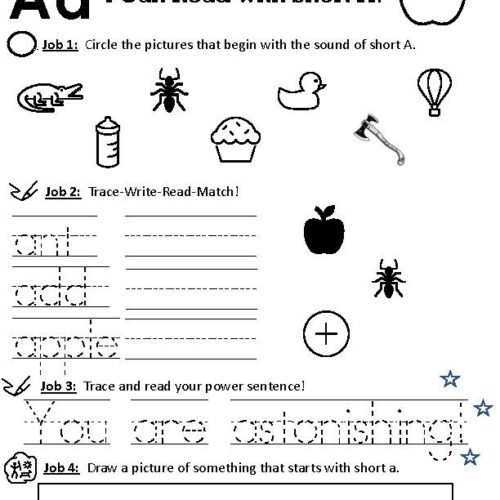 Phonics Worksheet: Letter A's featured image