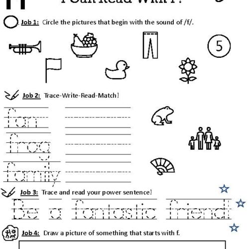 Phonics Worksheet: Letter F's featured image