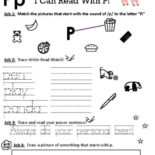 Phonics Worksheet: Letter P's featured image