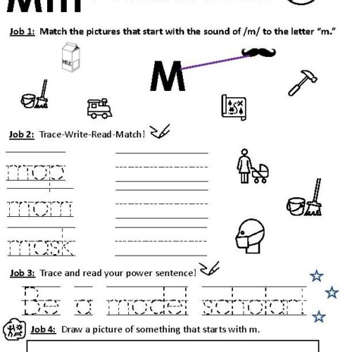 Phonics Worksheet: Letter M's featured image