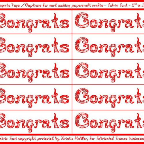 10 Congrats Captions Tags Printable For Cards With Red Color Fabric Font's featured image