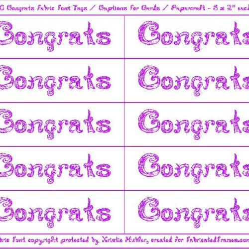 10 Congrats Captions Tags Printable For Cards With Grape Glitter Color Fabric Font's featured image