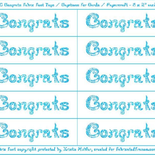 10 Congrats Captions Tags Printable For Cards With Blue Water Glitter Color Fabric Font's featured image