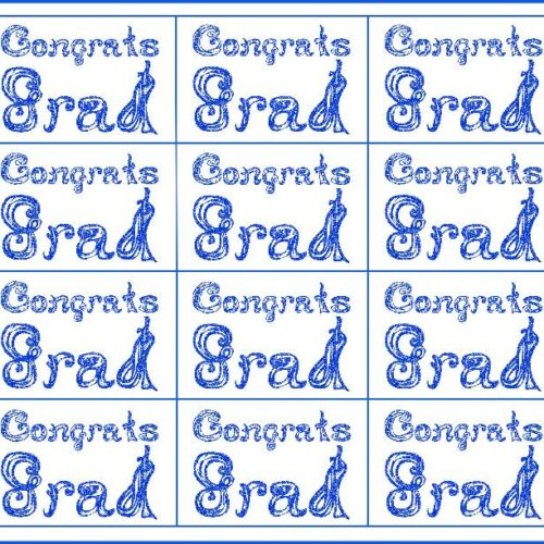 12 Congrats Grad Captions Tags Printable For Cards With Blue Glitter Color Fabric Font's featured image